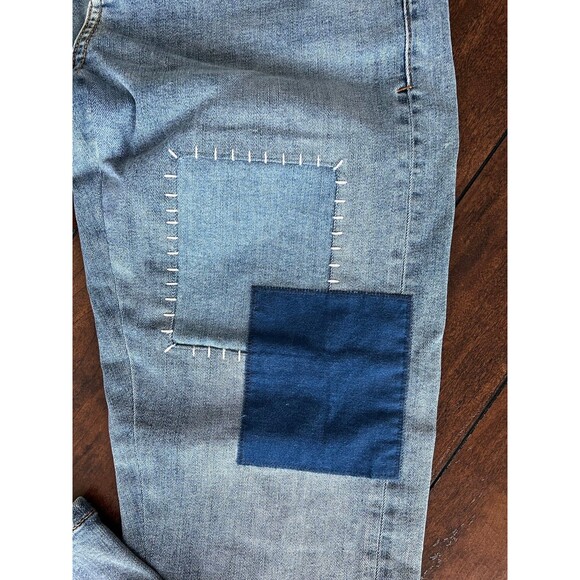 Anthropologie Pilcro & The Letterpress Women's Patchwork Slim Boyfriend Jeans 26 - Picture 5 of 12
